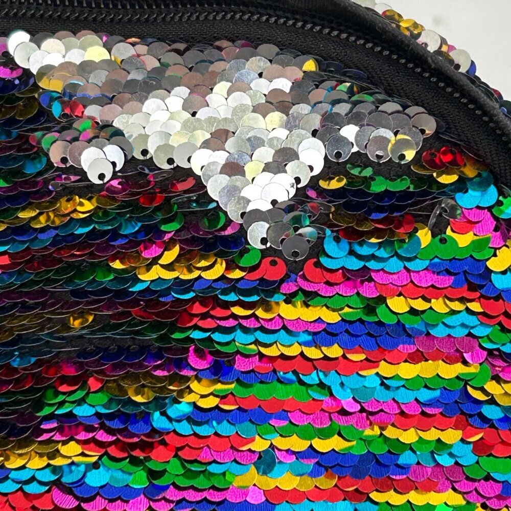 Sequin Backpack Rainbow Reversible Glitter Hologr… - image 6